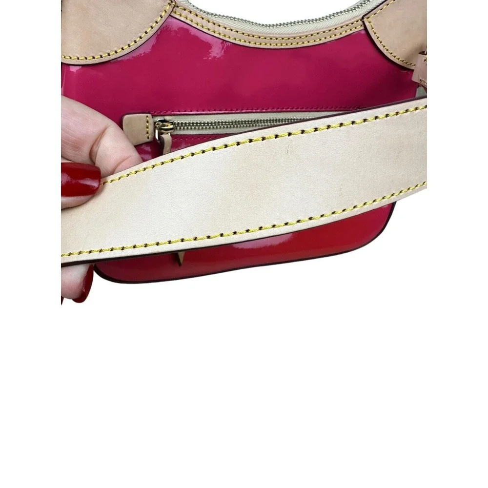 Dooney & Bourke Pink‎ Patent Leather Small Hobo Bag